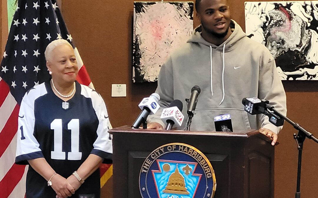 Harrisburg High graduate Micah Parsons presented with second Key to the City by Mayor Williams