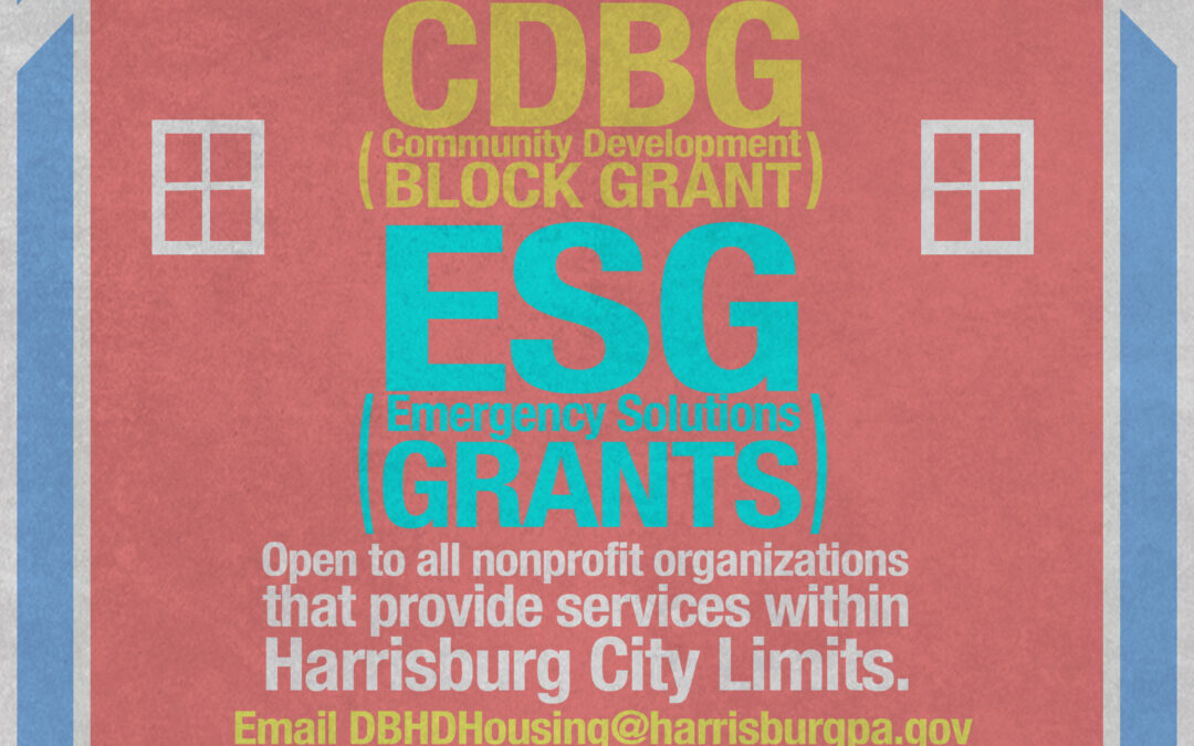 City of Harrisburg to hold workshops on the allocation of CDBG and ESG grants